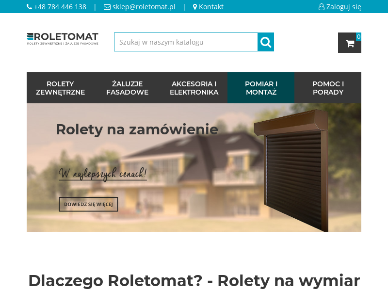 Sklep internetowy z roletami na zamówienie - Roletomat