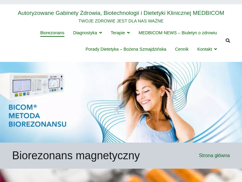 MEDBICOM Gabinety Zdrowia, Biotechnologii i Dietetyki Klinicznej Bożena Szmajdzińska